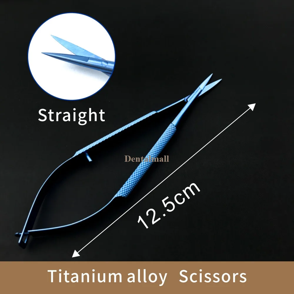 Ago Titolari Forbici Oftalmica Strumenti Pinzette Microsurgical Strumenti Dentali In Lega di Titanio Chirurgico Scissor pinze