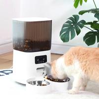 5L Automatic Cat Feeder Wi-Fi Pet Feeder App Control Cat Dry Food Dispenser Dual Power Supply Timed Cat Feeder for Cats Dogs