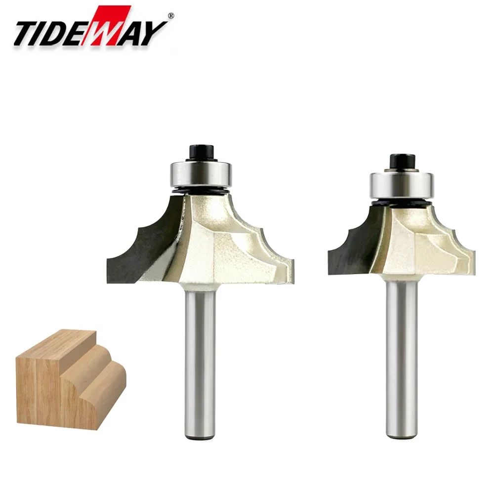 Tideway Edge Forming Double Roundover Cutter Classicial Moulding Bit Furniture Trimming CNC Woodworking Tool for MDF