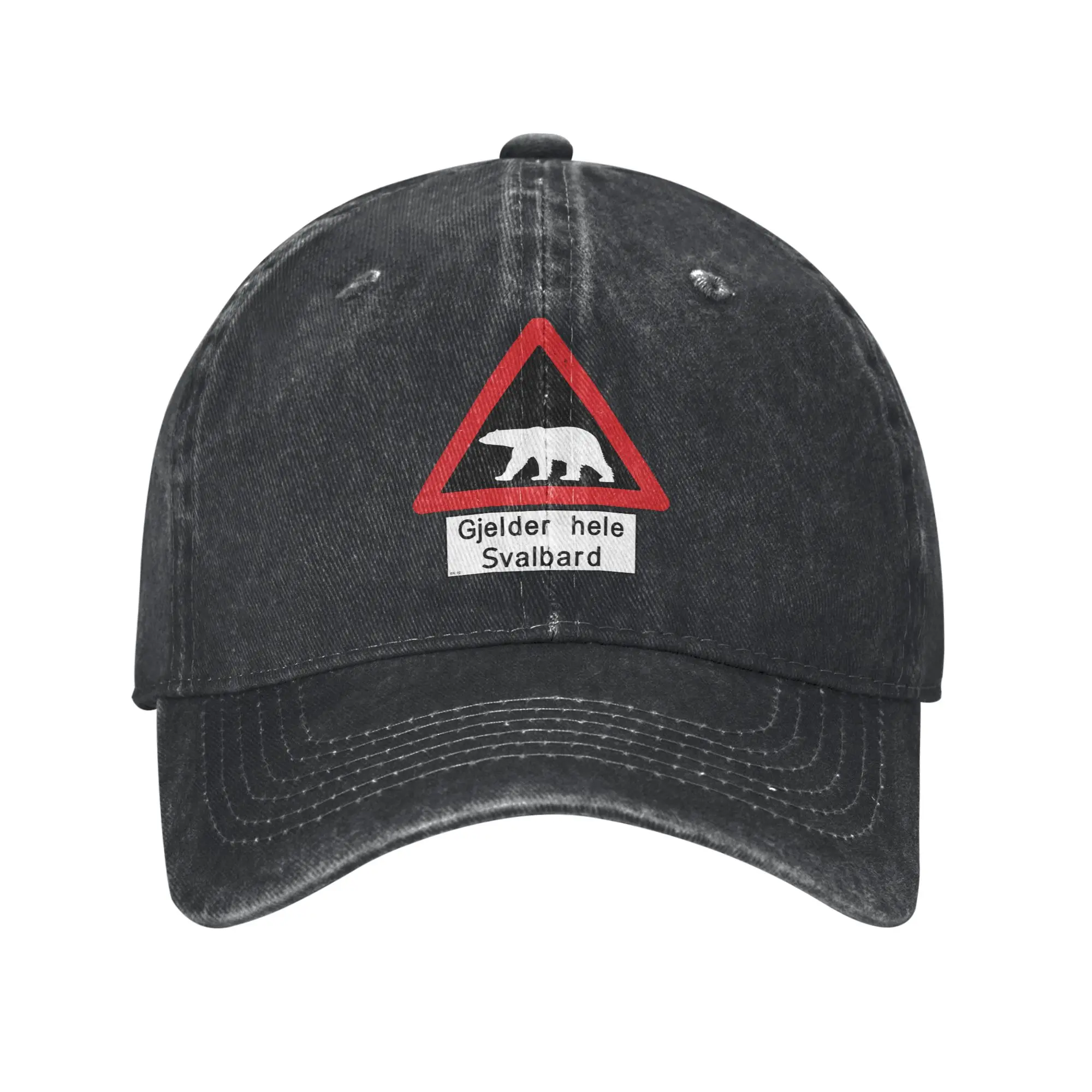 Svalbard Beware of Polar Bears Sign - Gjelder hele Fashion Baseball Cap  Minimalist Men Hat  Cycling Men Hat