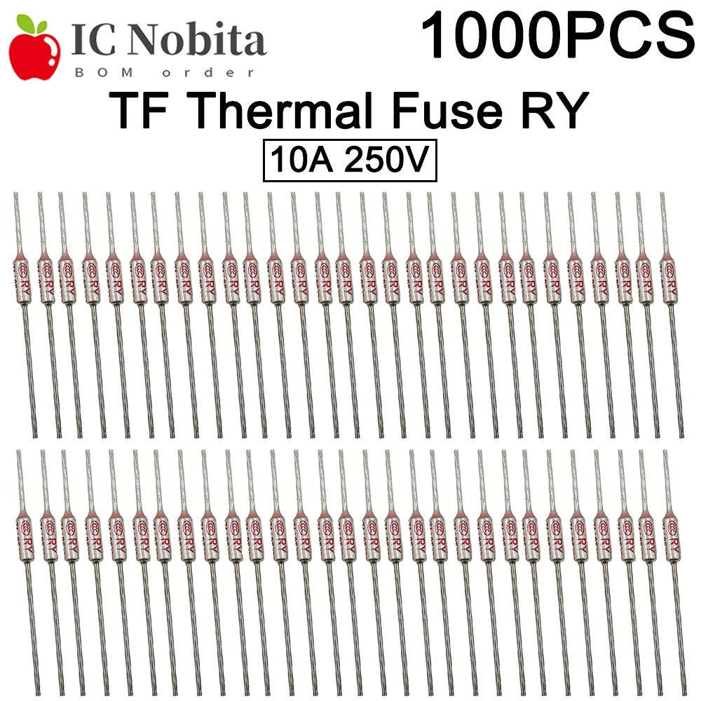 1000PCS TF Thermal Fuse RY 10A 250V Temperature 240C 60C 65C 73C 75C 85C 100C 110C 120C 130C 152C 165C 172C 185C 192C 200C 216C