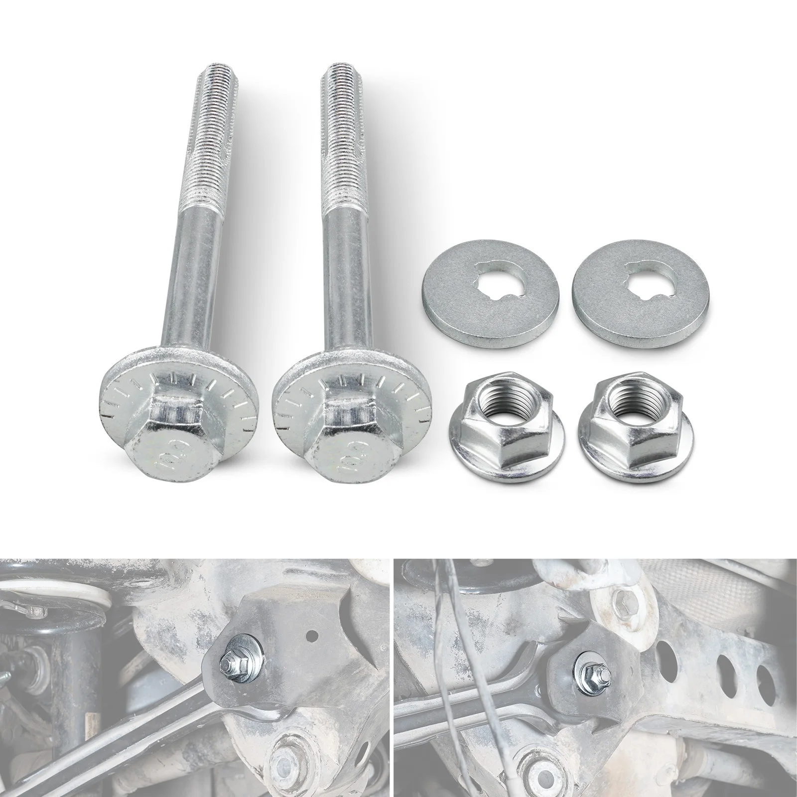 M12x1.5x125mm Rear Suspension Link Eccentric Camber Bolts for BMW E90 E91 E92 E87 E88 E82 E81, Used for Adjusting Rear Axle Toe