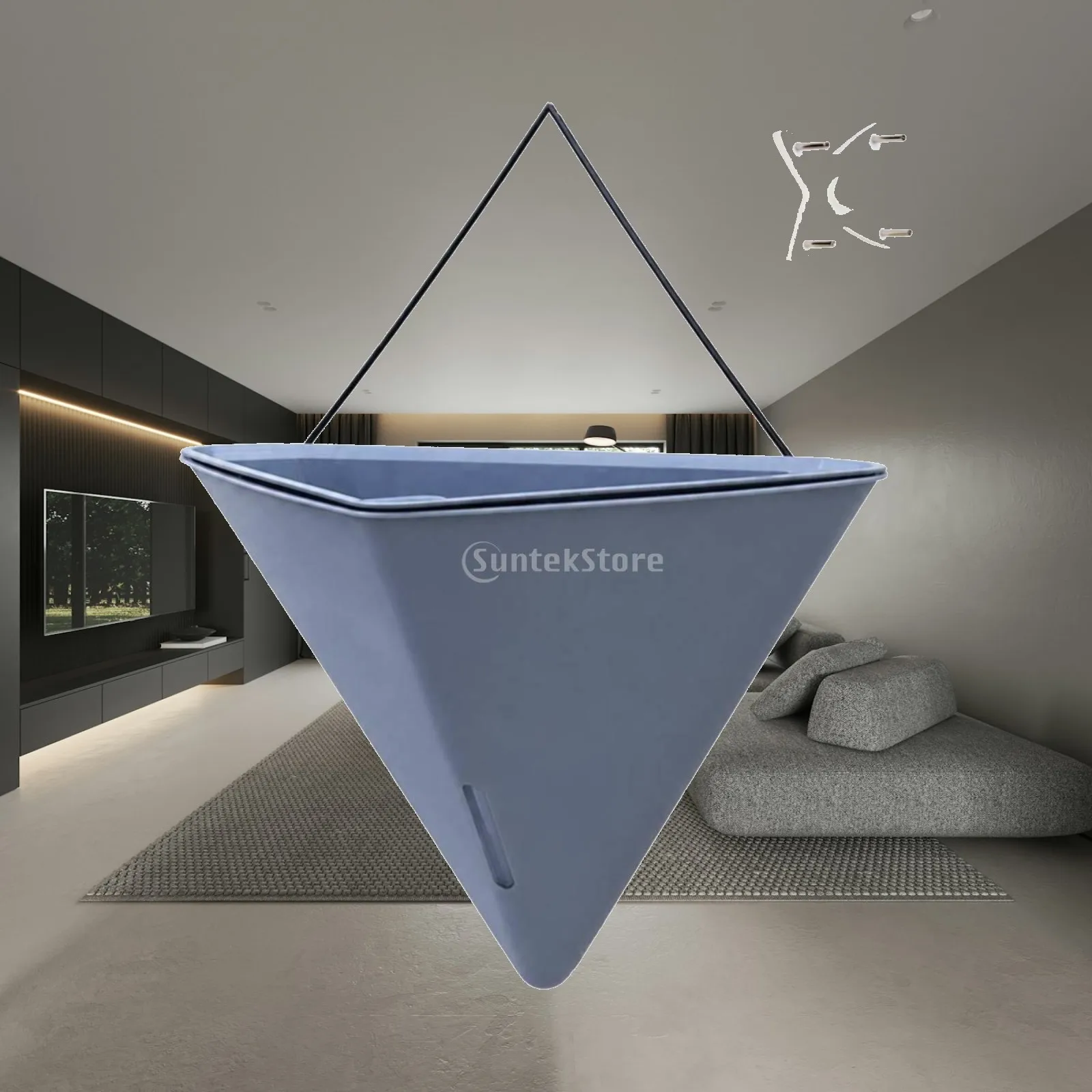 Wall-Mounted Planter with Water-Level Window Lightweight Hanging Flower Pot Self-Watering Flower Pot Compact for Gardeners