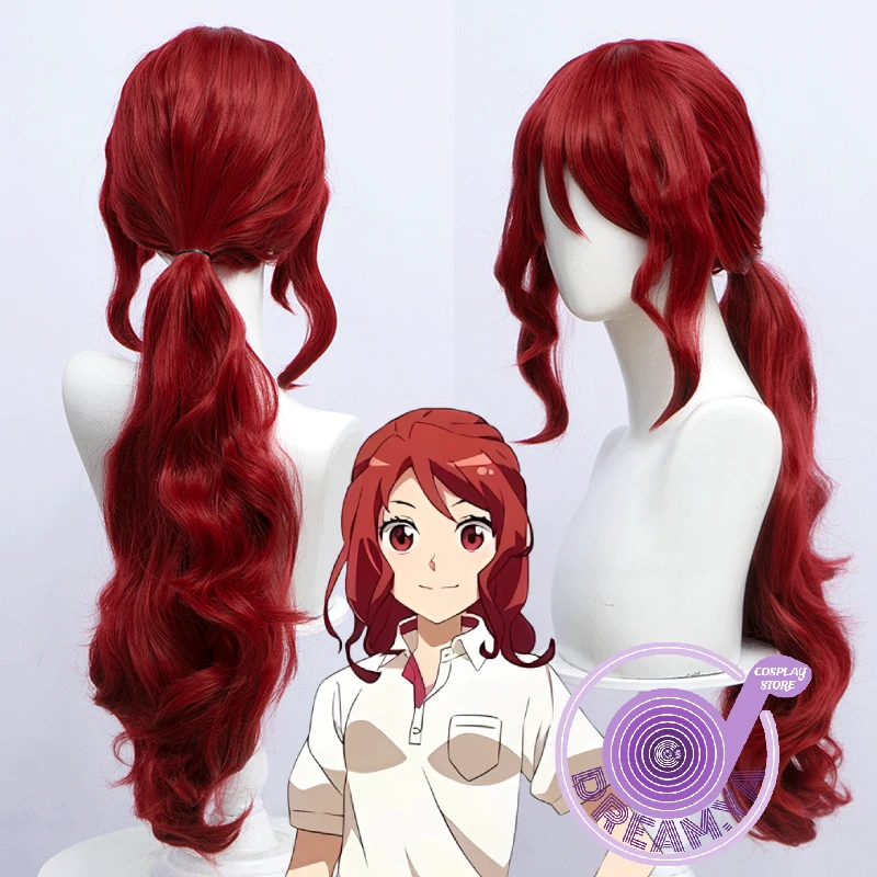 

Anzu Hoshino Cosplay Wig Romantic Killer Red 75cm Long Wavy Heat Resistant Synthetic Hair Headwear Role Play Party + Wig Cap