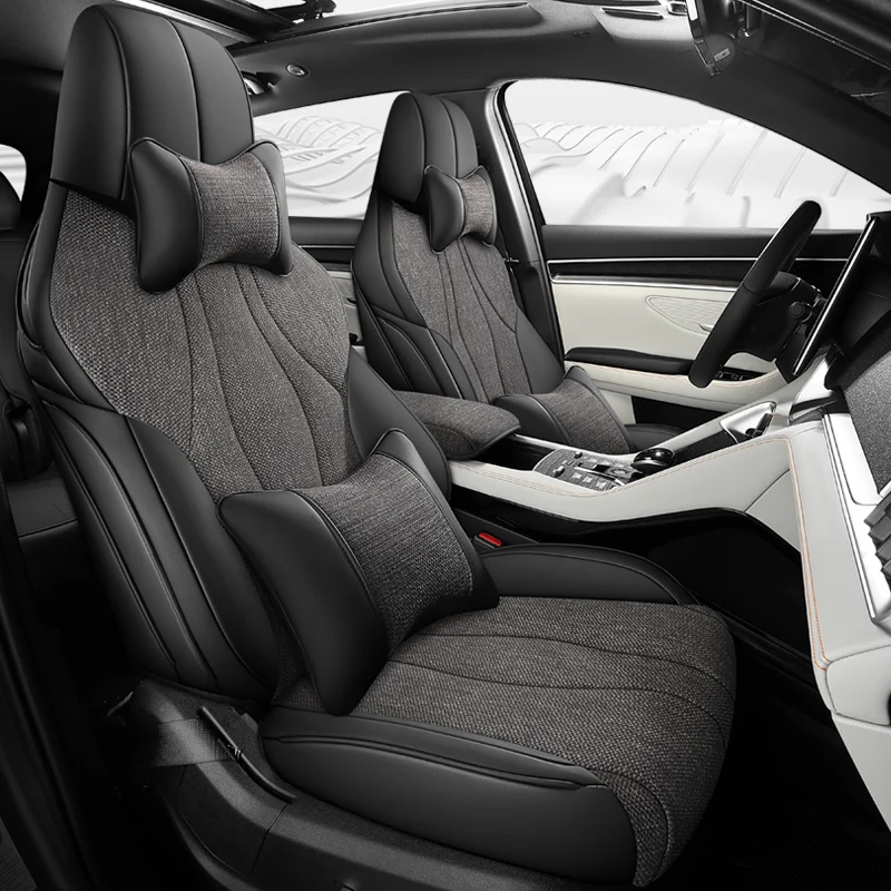 5‑Seater Full Coverage Leather Fabric Car Seat Covers for BYD Seal U DM‑i Song Plus DM‑i, Auto Seat Protector Cushions
