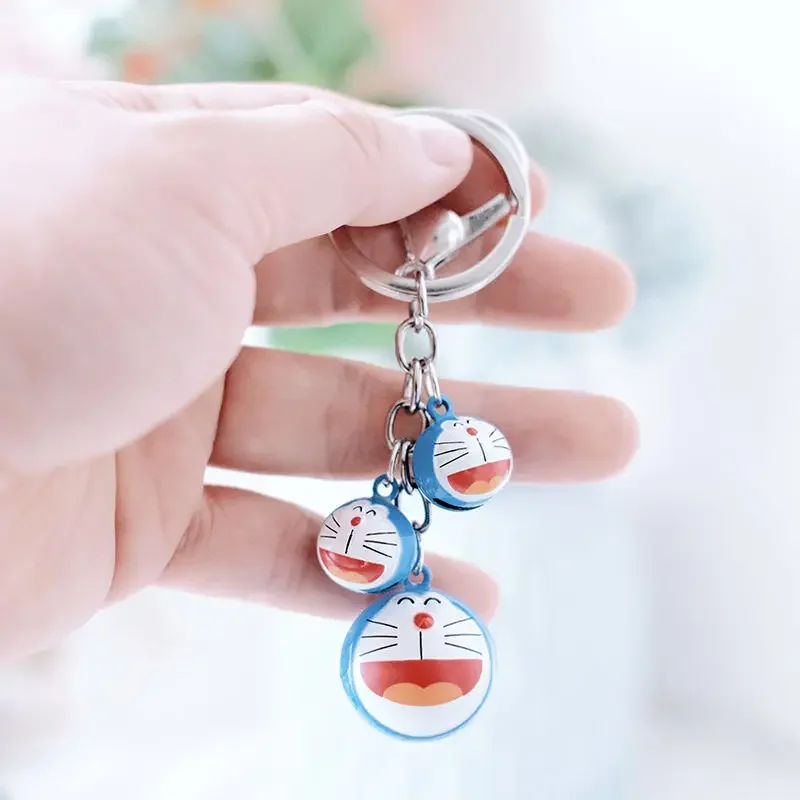 Anime Doraemon praying for happiness alloy bell pendant for couples, cute USB flash drive, anti lost hanging rope accessory