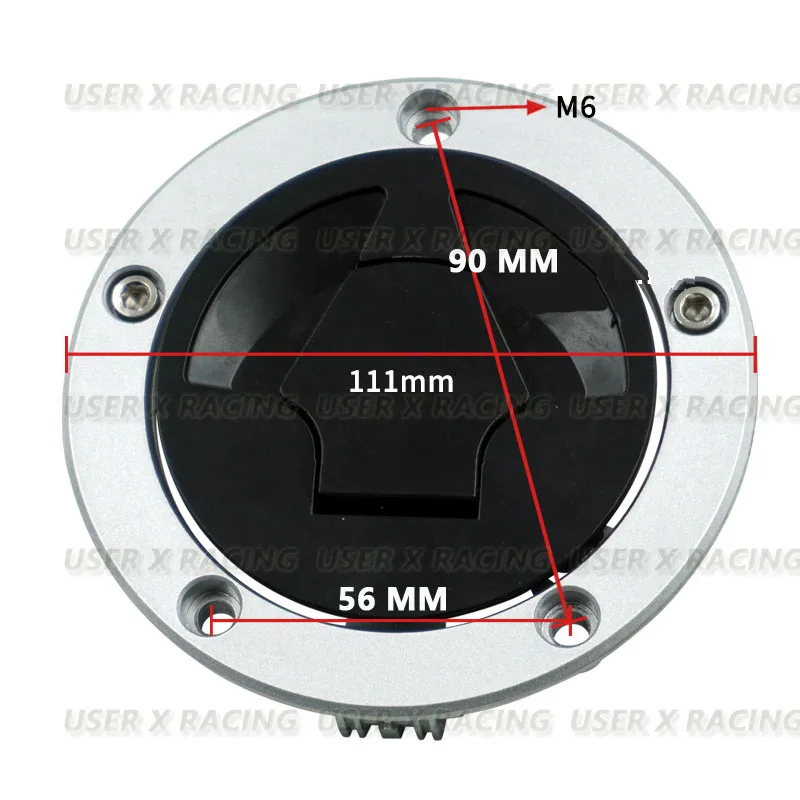 Pièces modifiées universelles USERX Verrouiller le couvercle du réservoir de carburant du commutateur d'allumage et l'ensemble du véhicule pour Kawasaki ZX-6R 636 Z1000