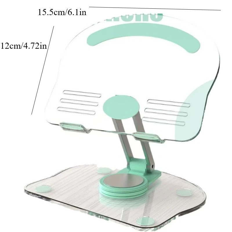 Multifunctional Acrylic Tablet Stand Foldable Rotating Non-Slip Shelf with Heavy-Duty Load Capacity Suitable for Home Office