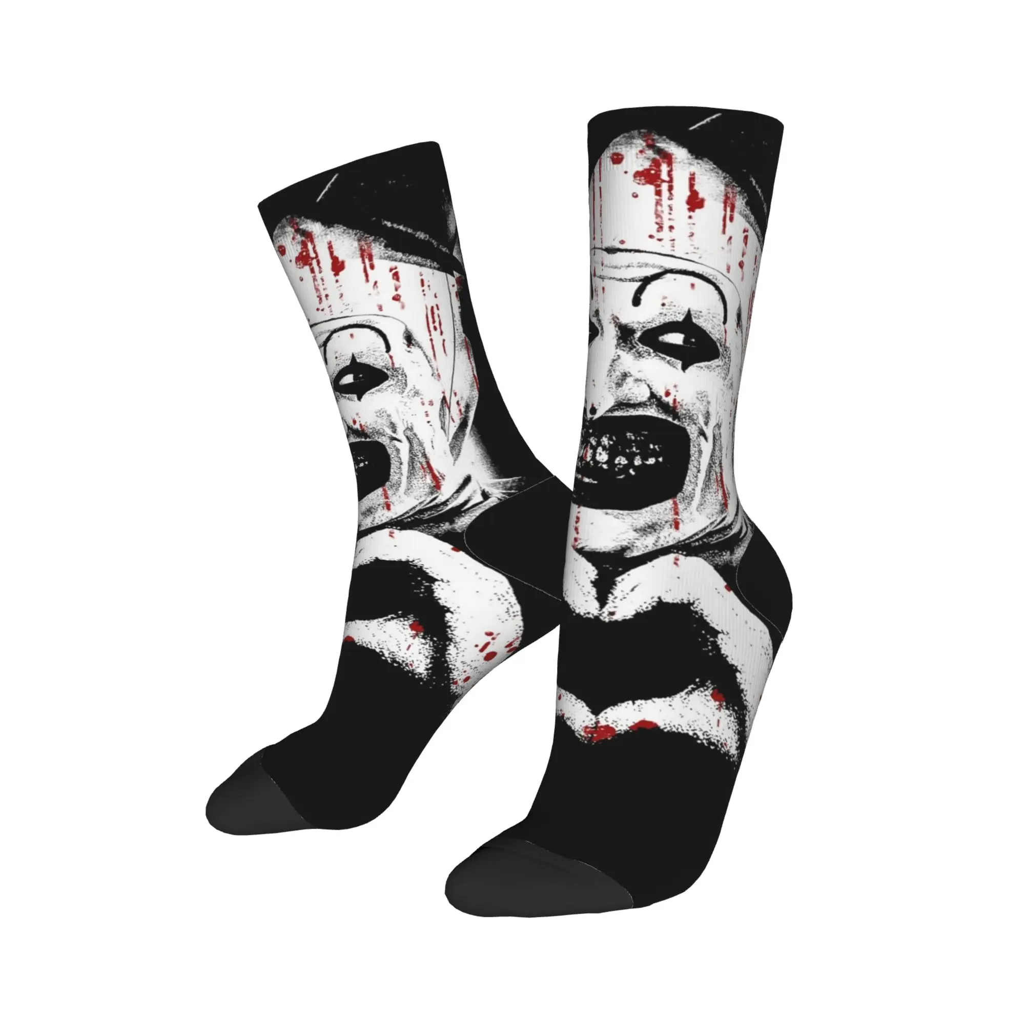 New Men's Socks Crazy Art The Clown Terrifier Vintage Sock Polyester  Skateboard Women's Socks Spring Summer Autumn Winter