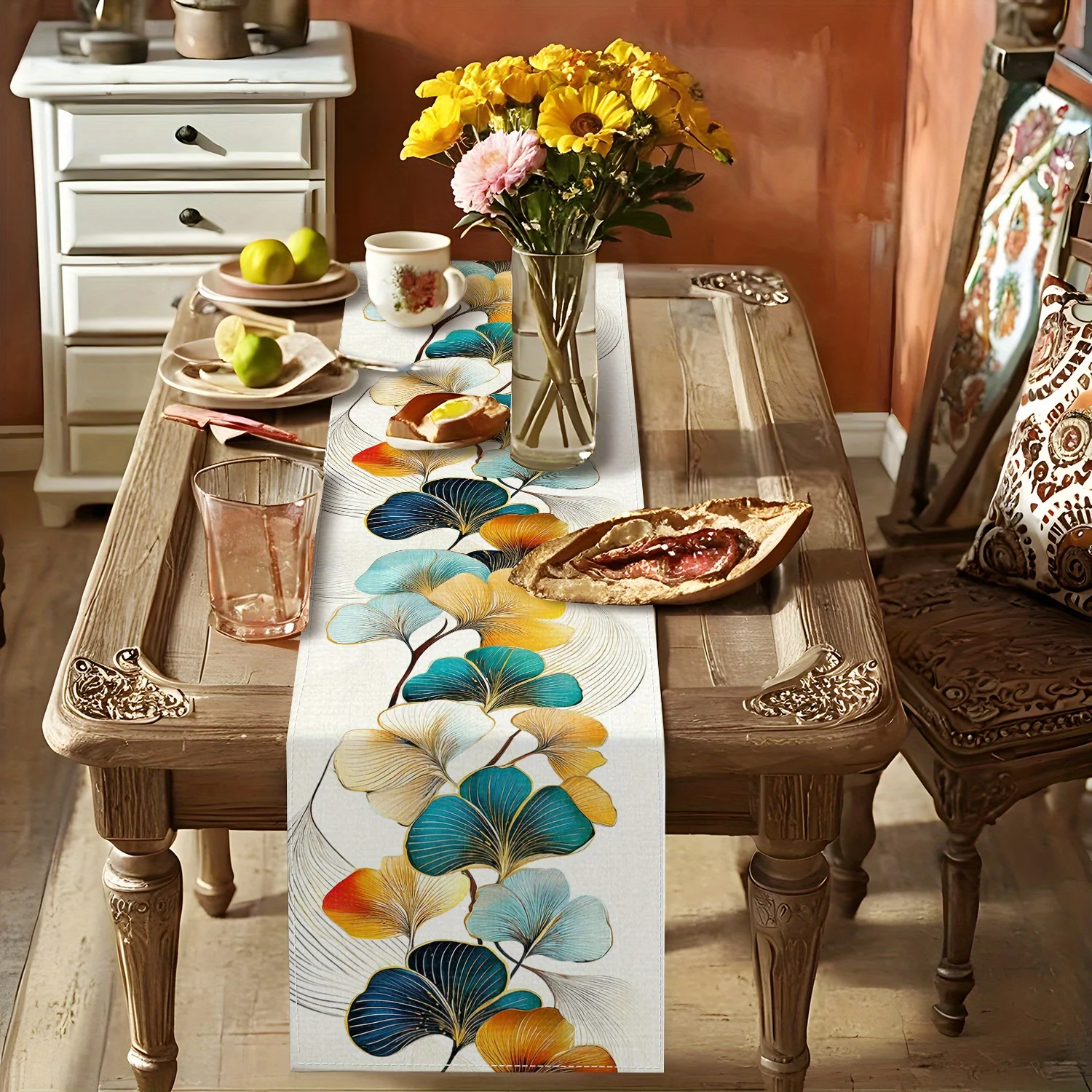 VIKAMA Refreshing And Elegant Tablecloths Are Suitable For Festive Parties, Home And Kitchen Table Decoration