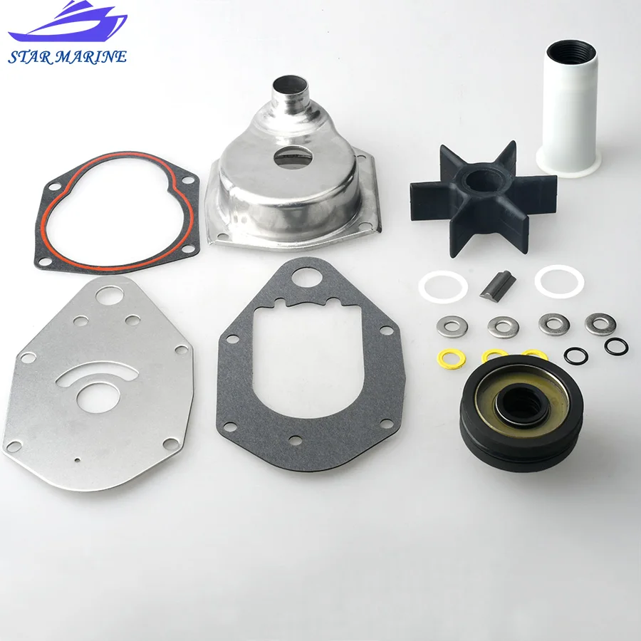 46-812966A11 46-812966A12 12095 Replaces Fits For Mercury Mariner 812966A11 40 50 55 60HP 4-Stroke New Water Pump Impeller Kit