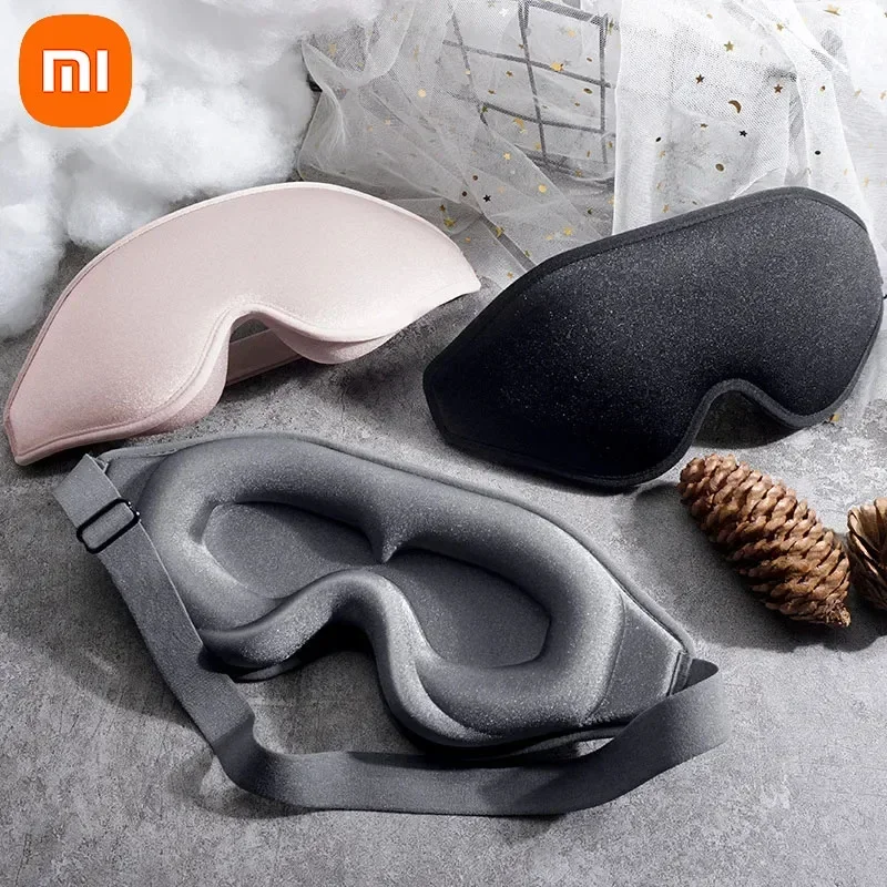 Xiaomi 3D Contoured Sleep Mask 99% Blockout Light Eye Cover  Adjustable Strap Soft Travel Nap Blindfold Sleeping Eyeshade Mask