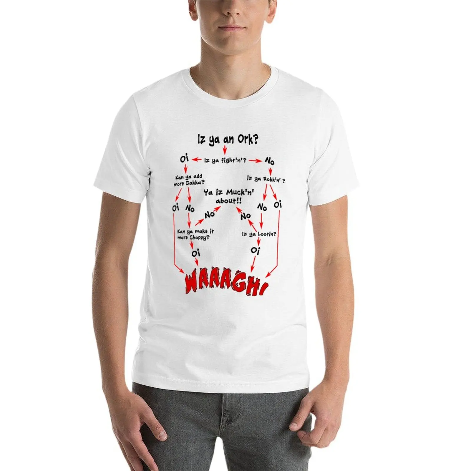 تي شيرت Ork Flow Chart تي شيرت رجالي صيفي تي شيرت رجالي فاخر