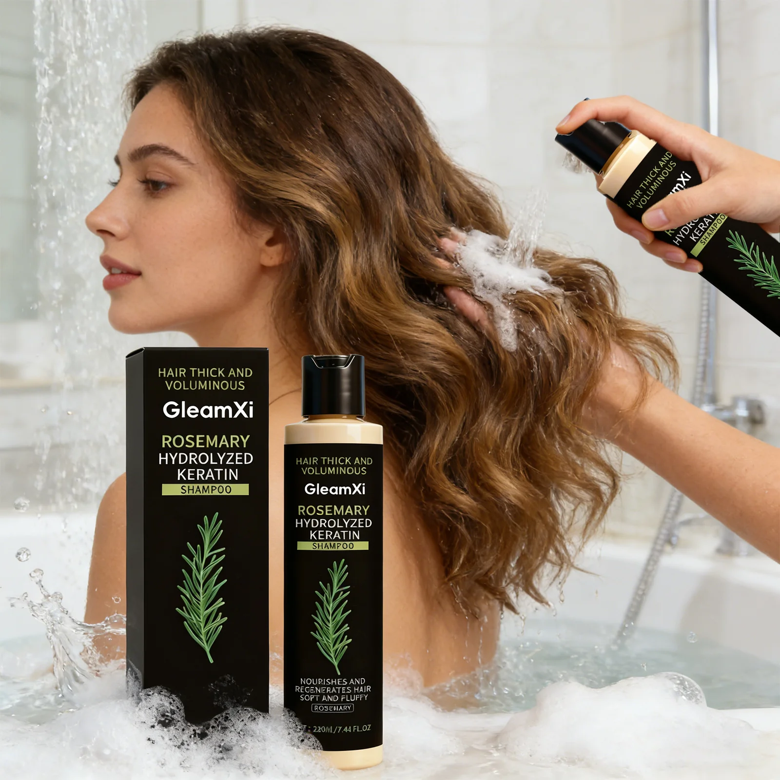 Collection Rosemary Keratin Shampoo Winter Skincare Moisturizer Dry skin remedy Nourishing Smooth Keratin Treatment 220ml