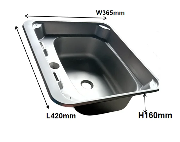 الرسم العميق الفولاذ المقاوم للصدأ ODM OEM RV المطبخ بالوعة الحمام المستشفى #3