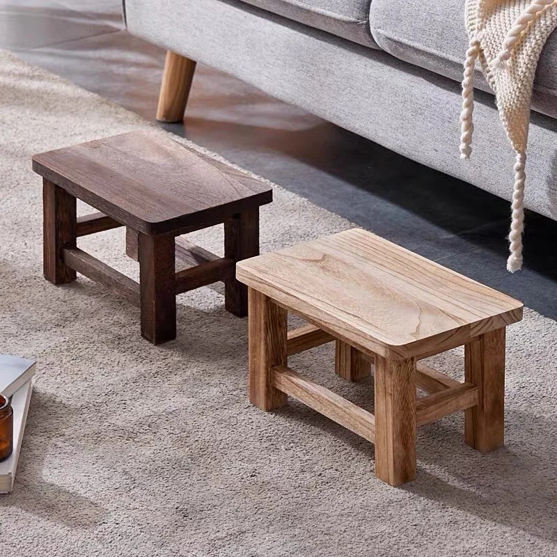 Modern Minimalism Solid Wood Small Stool Household Adult Living Room Shoe Changing Stools Children\'s Small Bench Muebles