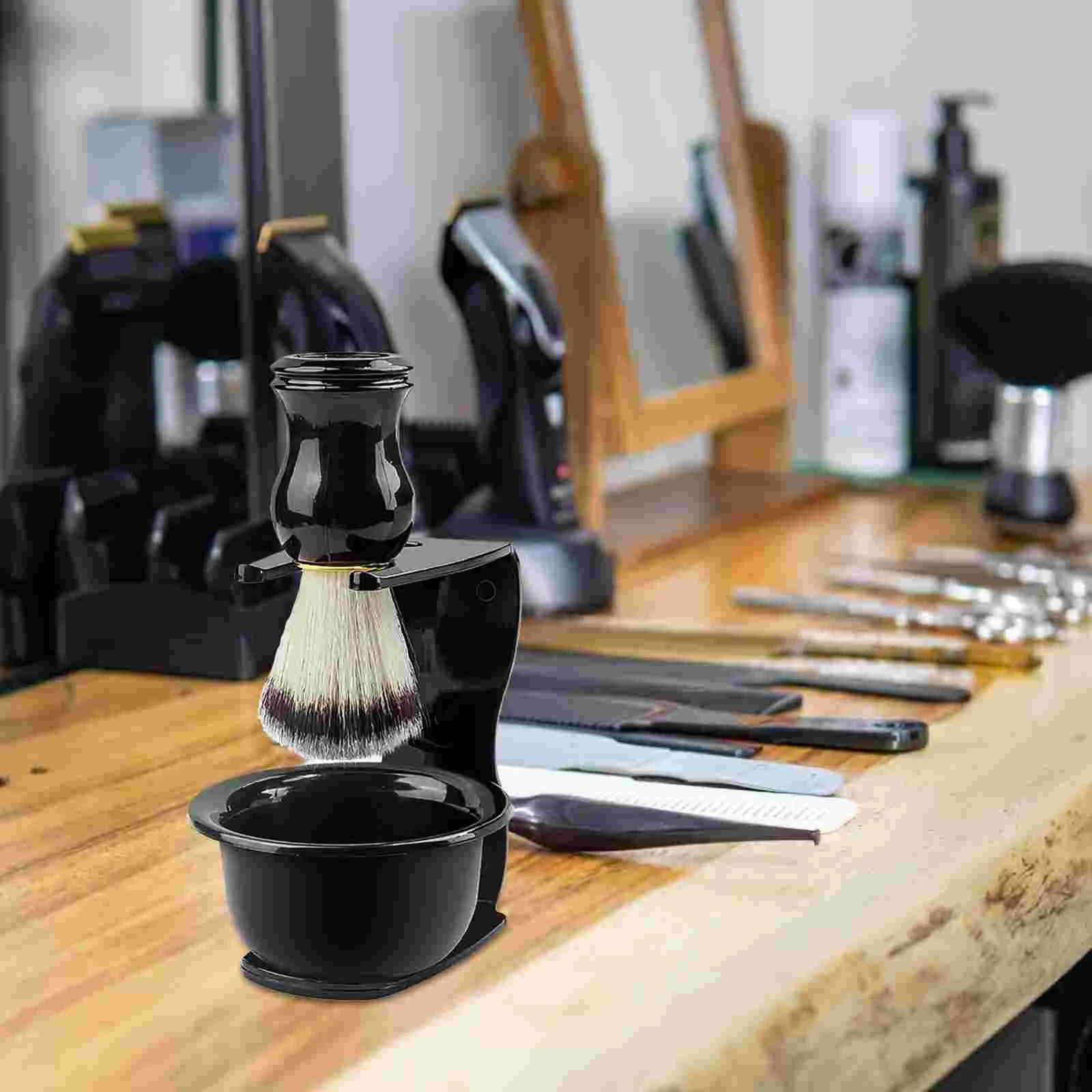 Grooming and Shaving Stand Tool Holder Razor Brush Mens Razors for Soap Plastic Display Man Clothes Shaver