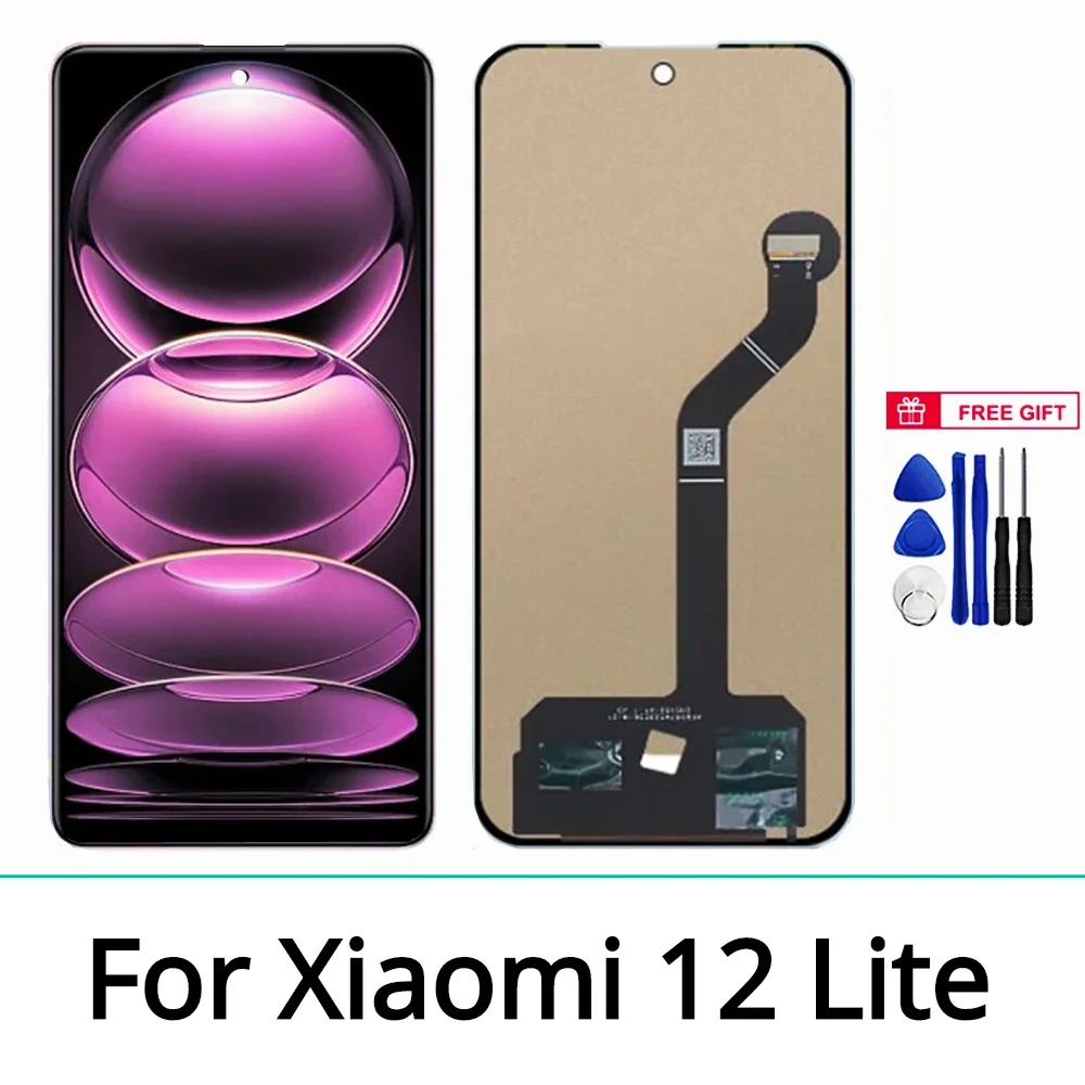 

6,55 "TFT для Xiaomi 12 Lite ЖК-дисплей с цифровым преобразователем сенсорного экрана в сборе для Xiaomi 12 Lite Mi12 Lite 2203129 ЖК-дисплей G