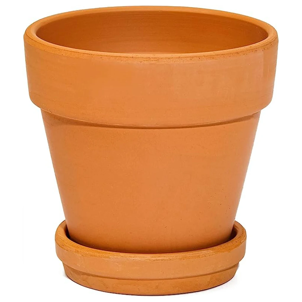 Brown Large Red Pottery Flower Pot With Bottom Holes - Breathable And Moisturizing And Have ple And Delicate