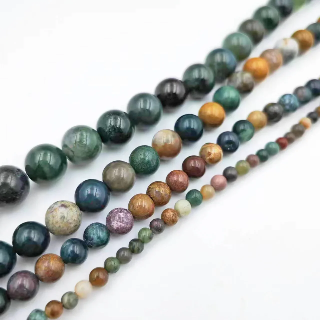 Natural Stone Indian Agates Beads 2/3/4/mm Smooth Isolation Beads For Jewelry Making DIY Earrings Bracelet Necklace Accessories