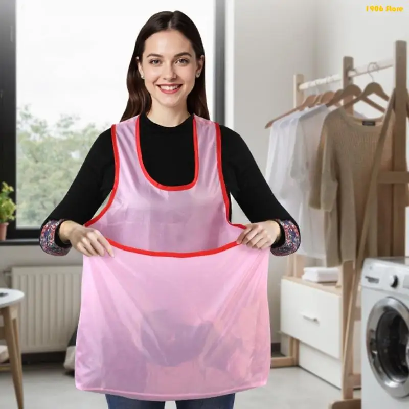 U1JBワイドショルダーランドリーエプロン服の主催者は、小さな家のためのスペース節約