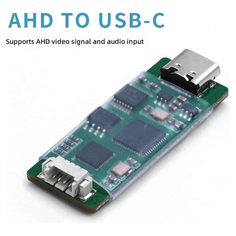[NEW!A25P】 5Pcs AHD To USB-C Plug And Play USB Driver-Free,For AHD Video Signal And Audio Input,For Windows , Android And Macos