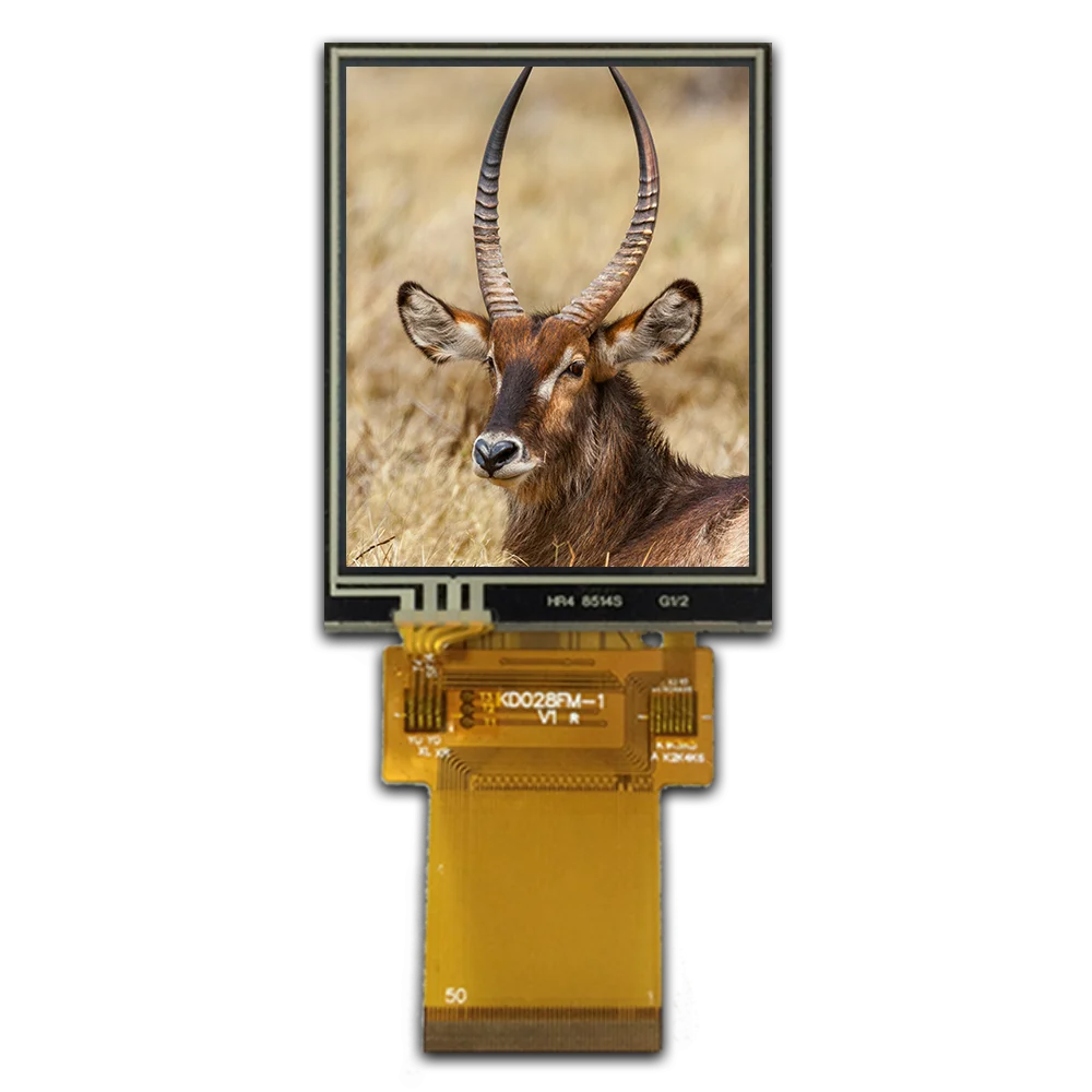 240x320 2.8inch resistive touch LCD screen MCU/SPI/RGB interface IPS viewing angle display Brightness 650nits ST7789 controller