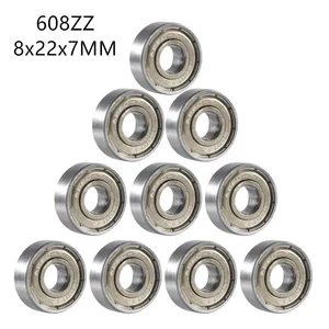 Diminierte Kugelnlager Doppelpanzer, tiefes Rillen, Doppelmetall, Skate, 8 mm x 22 mm x 7 mm, 608 Zz, 608Rs, 10 Pces 6 Hauptverkäufe Doppellager - №5