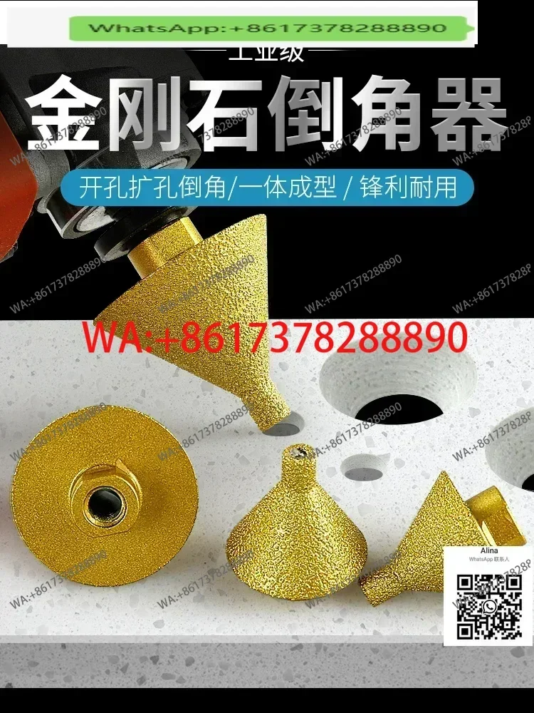 

Diamond chamfering machine ceramic tile marble drilling and expanding drill bit conical umbrella shaped grinding head