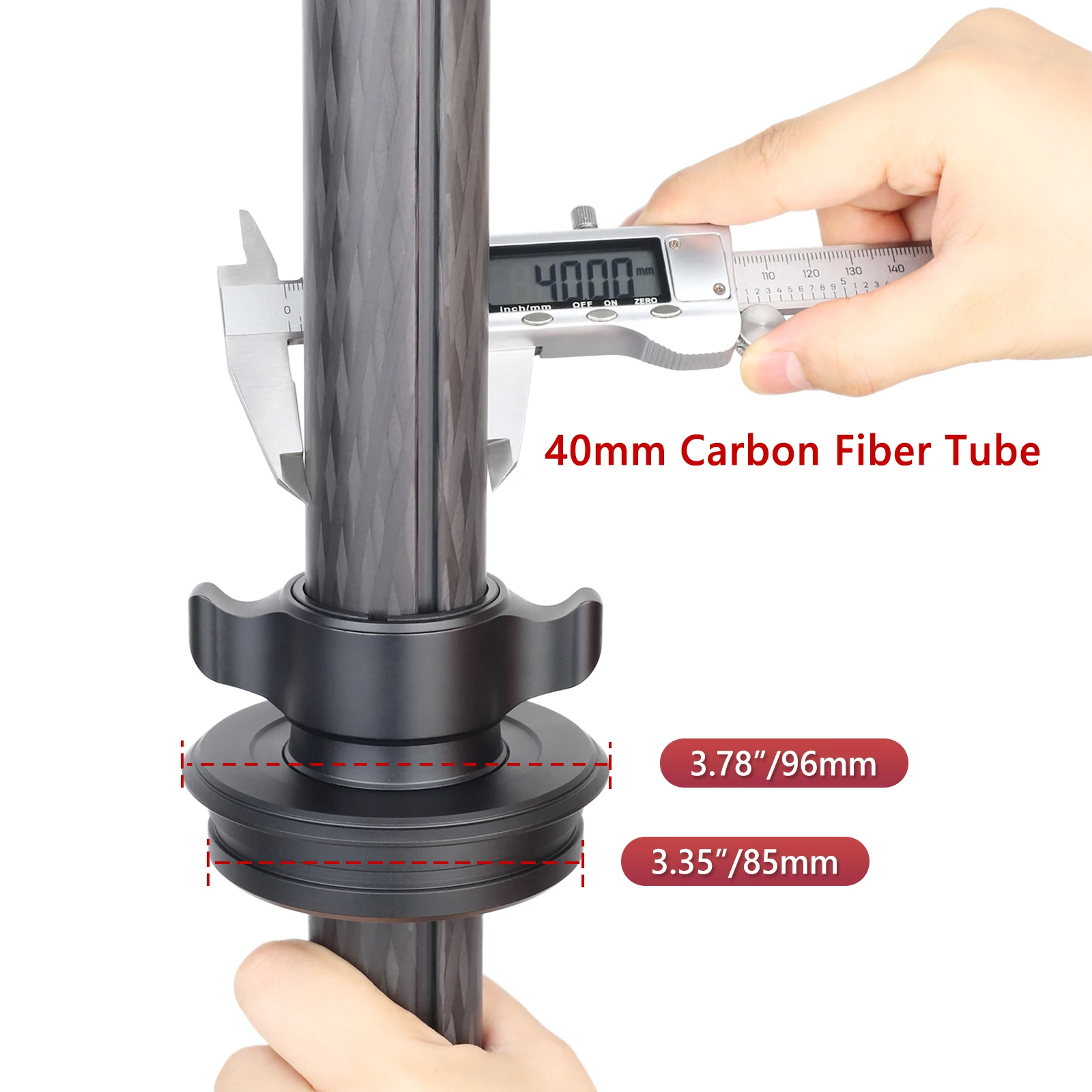 Tripod Center Column Carbon Fiber 40mm Tube 10 Layers Lifting Column Tripod Extension Rod Accessories for LX9 XT9S AS95C AS90C