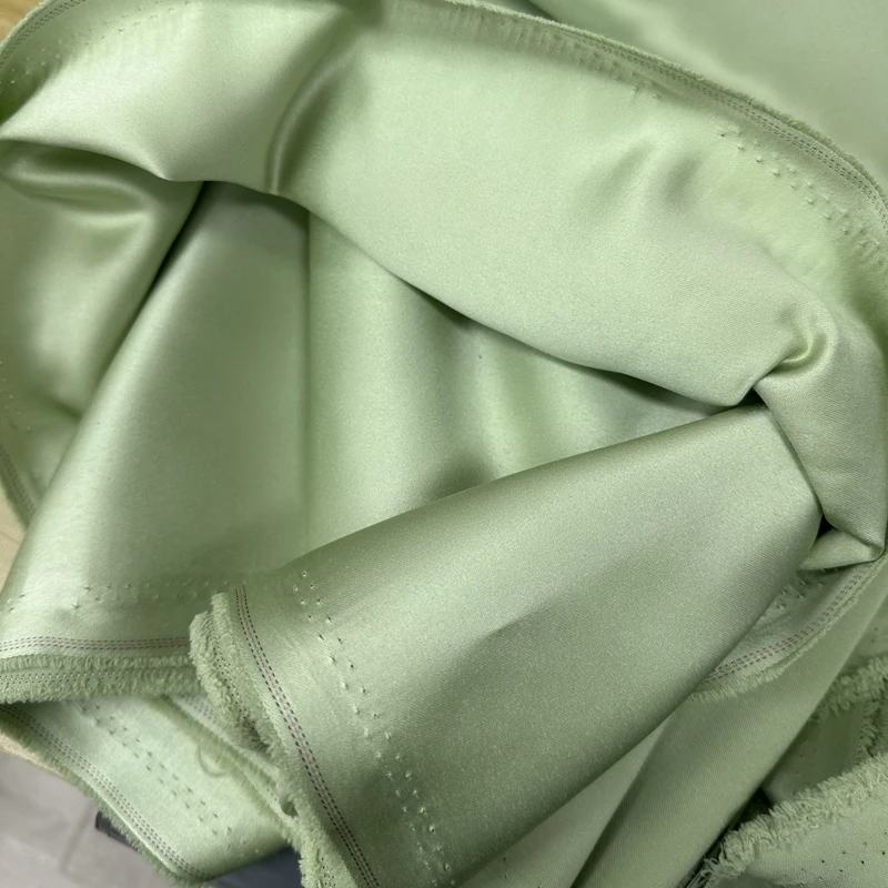 High Quality Soft Glossy Satin for Wedding Dress Evening Gown Thick Satin Fabric for DIY Sewing Party Decoration