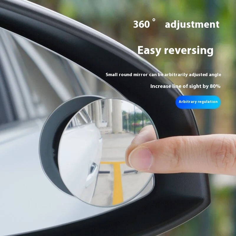 360-Degree Adjustable Wide-Angle Convex Blind Spot Mirrors Reversing Mirrors Clear Rearview Mirrors for Car Reverse