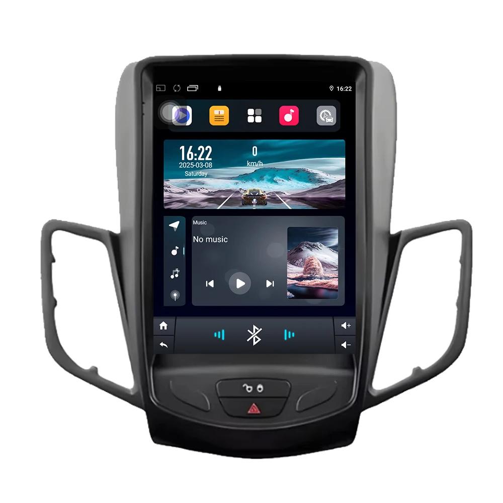 9.7 inch autoradio voor Ford Fiesta MK 7 2008-2019 Android 16 auto multimediaspeler navigatie stereo 4G BT WIFI stereo GPS - afbeelding 2