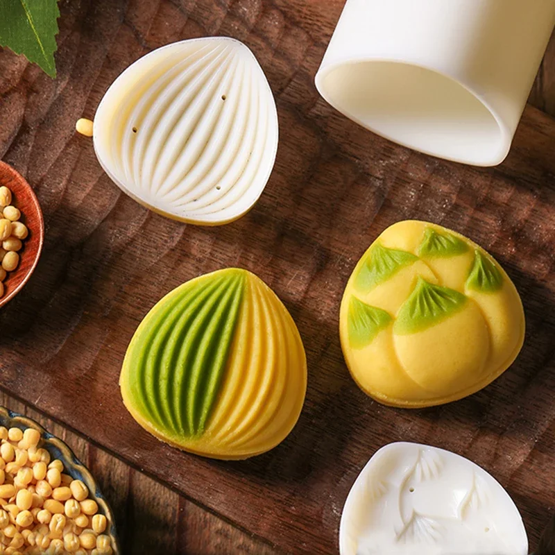 50g 75g cute chestnut mung bean cake ice skin moon cake mold shell nuts hand pressed diy dessert biscuit tool