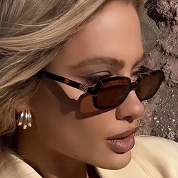 Classic Brand Designer y2k Luxury Small Frame Square Sunglasses Women For Men Vintage Punk Sun Glasses Popular Hip Hop Shades UV