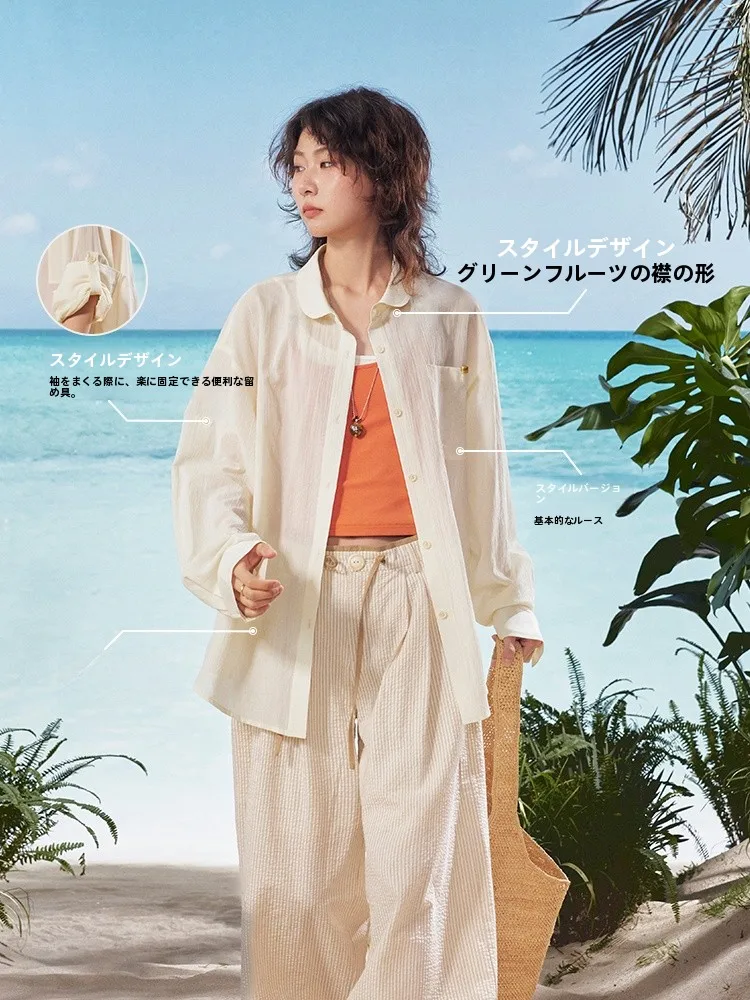 

Maood Japanese Sle Loose Fit Cotton irt Casual Collar T-irt Roll up Sve Anti-Wrinkle Long Sve Hoodie