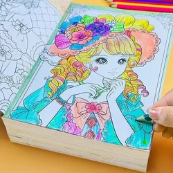 6 Libros/juego de 192 páginas, libro para colorear de princesa perfecto para niña, regalo para niños, Graffiti, imagen para colorear, libro de pintura, Libros