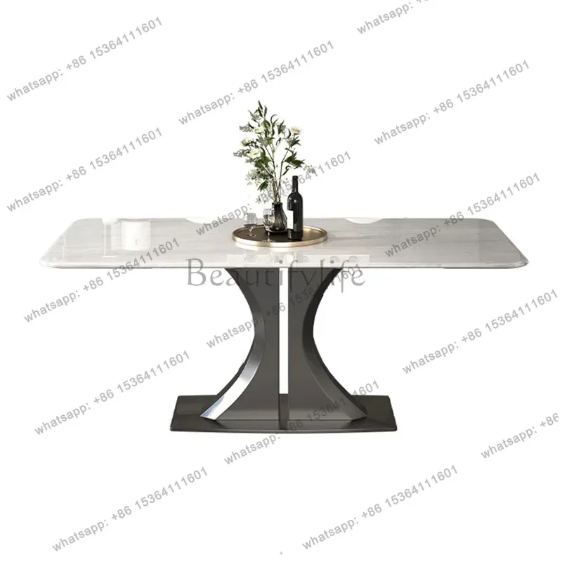 PG Center Luxury Set Dining Table 8 Chairs Designer Lounges Clearance Dining Table Space Saving Tavolo Pranzo Furniture Home