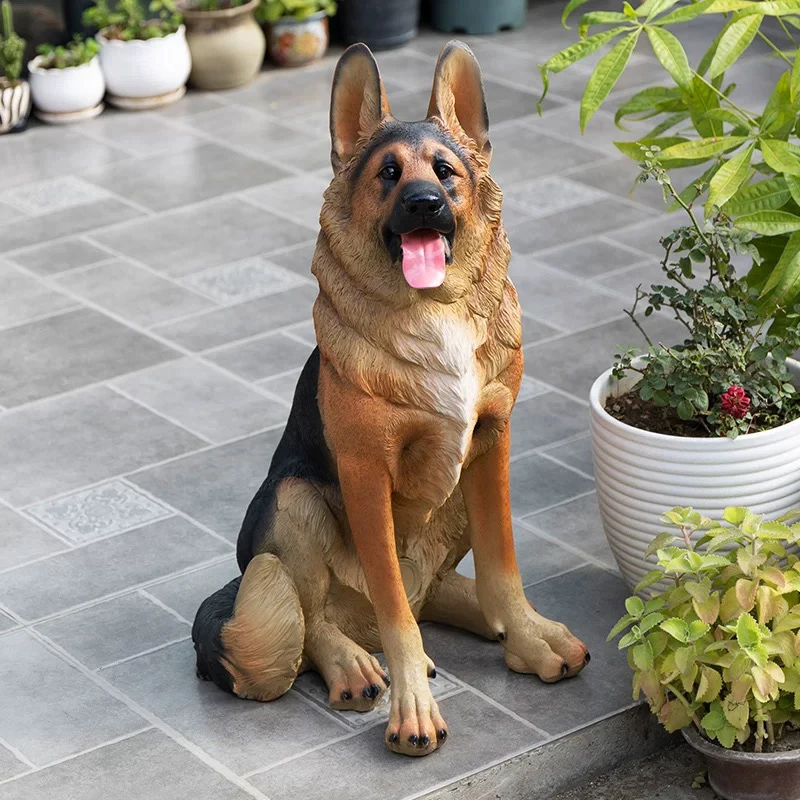 

Имитация скульптуры собаки-волка, модель животного, статуя собаки, украшение для двора гостиной, креативные произведения искусства дома, ремесла, садовый декор