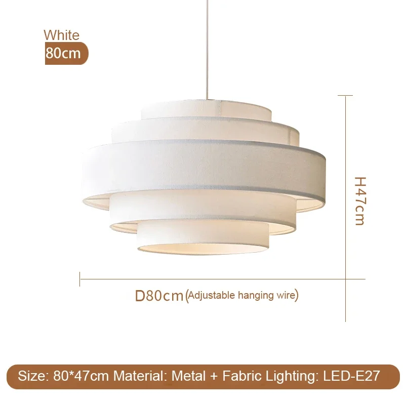 Nordic Stof Hanglamp Wabi Sabi Led Kroonluchter Voor Woonkamer Slaapkamer Home Decor Witte Doek Hanglamp