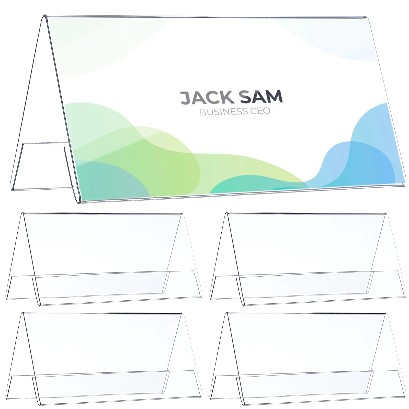 

6Pcs Wedding Acrylic Seating Signs Transparent Blank Table Number Holders Clear Reusable Display Stands for Party Event