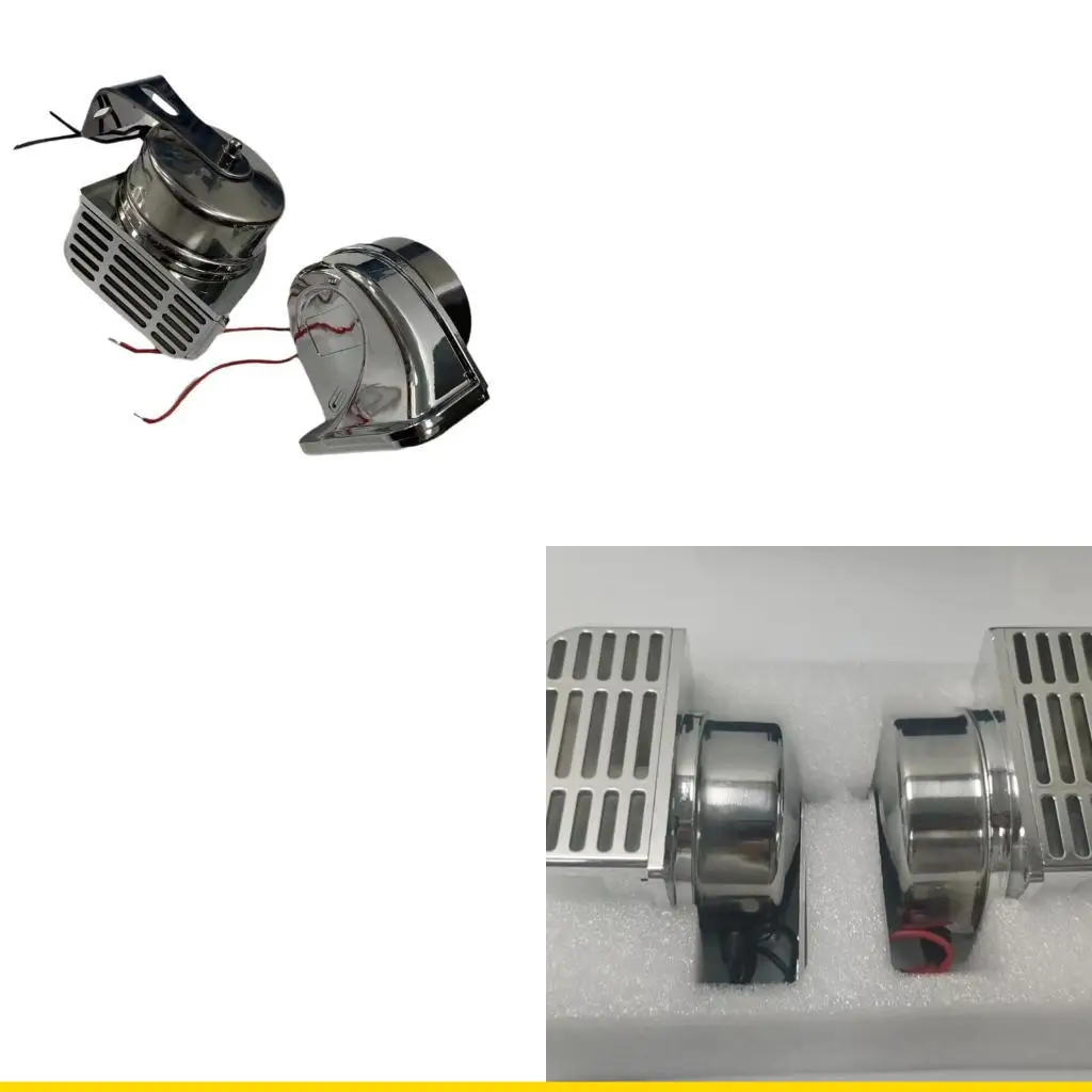 

SZCH Car Truck Horn 12V 24V High Low Sound Stainless Steel 110mm Simple Installation