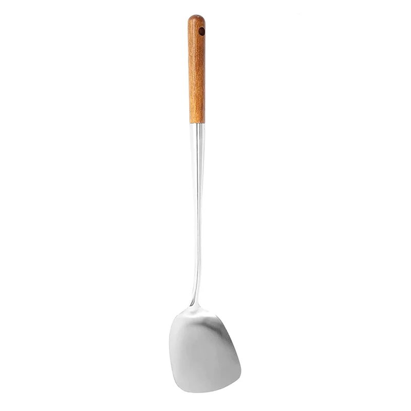 Wok Spatula, 17Inches Spatula for Wok, Stainless Steel Wok Spatula