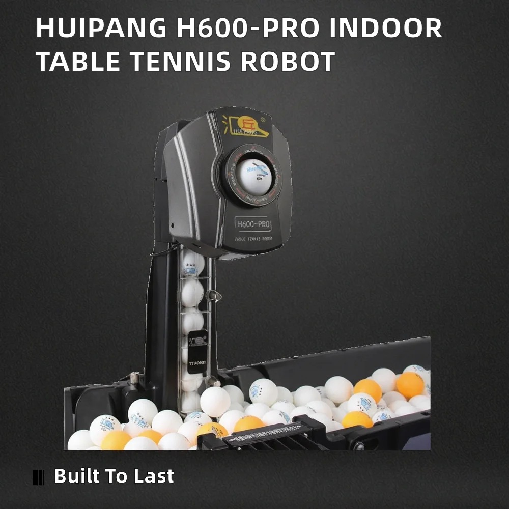 Indoor Folding Table Tennis Ball Machine Automatic Table Tennis Robot 9-Angle Adjust Black 30-80 Balls/Minute