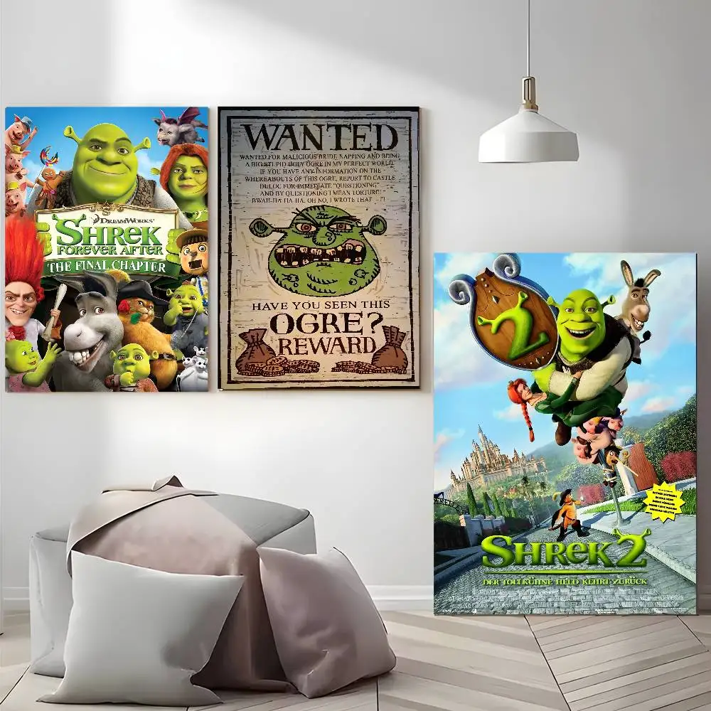 ملصق فيلم S-Shrek 2 ملصق فني ذاتي اللصق مقاوم للماء ملصق ورق مقهى بار غرفة النوم ديكور جدران