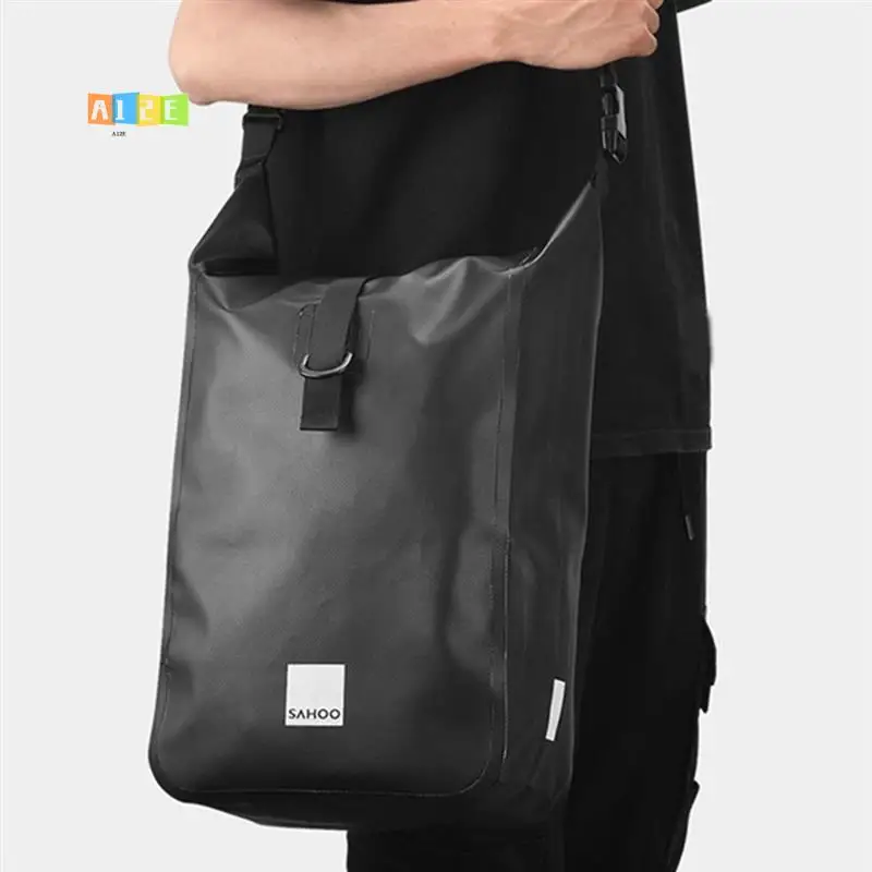

A12E-Sahoo 1 Piece Bike Bag Waterproof Rack Luggage Seat Bag With Reflective 10L Black