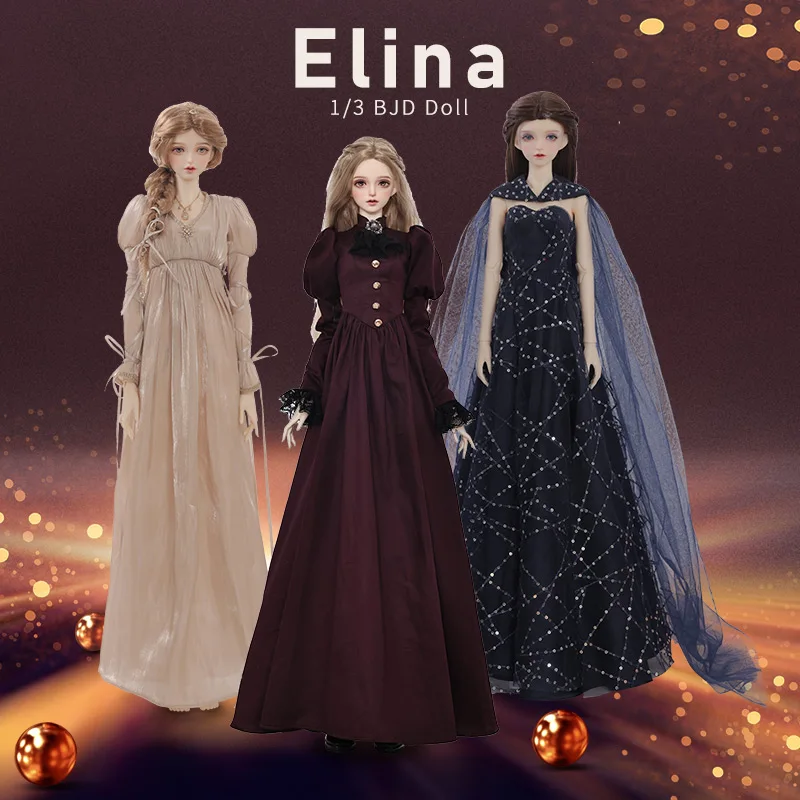 Elina BJD Doll Fullset 1/3 BJD Doll Xinyi Female Dress Reborn Blythe Spherical Joint Dolls for Collector Toys for Girls