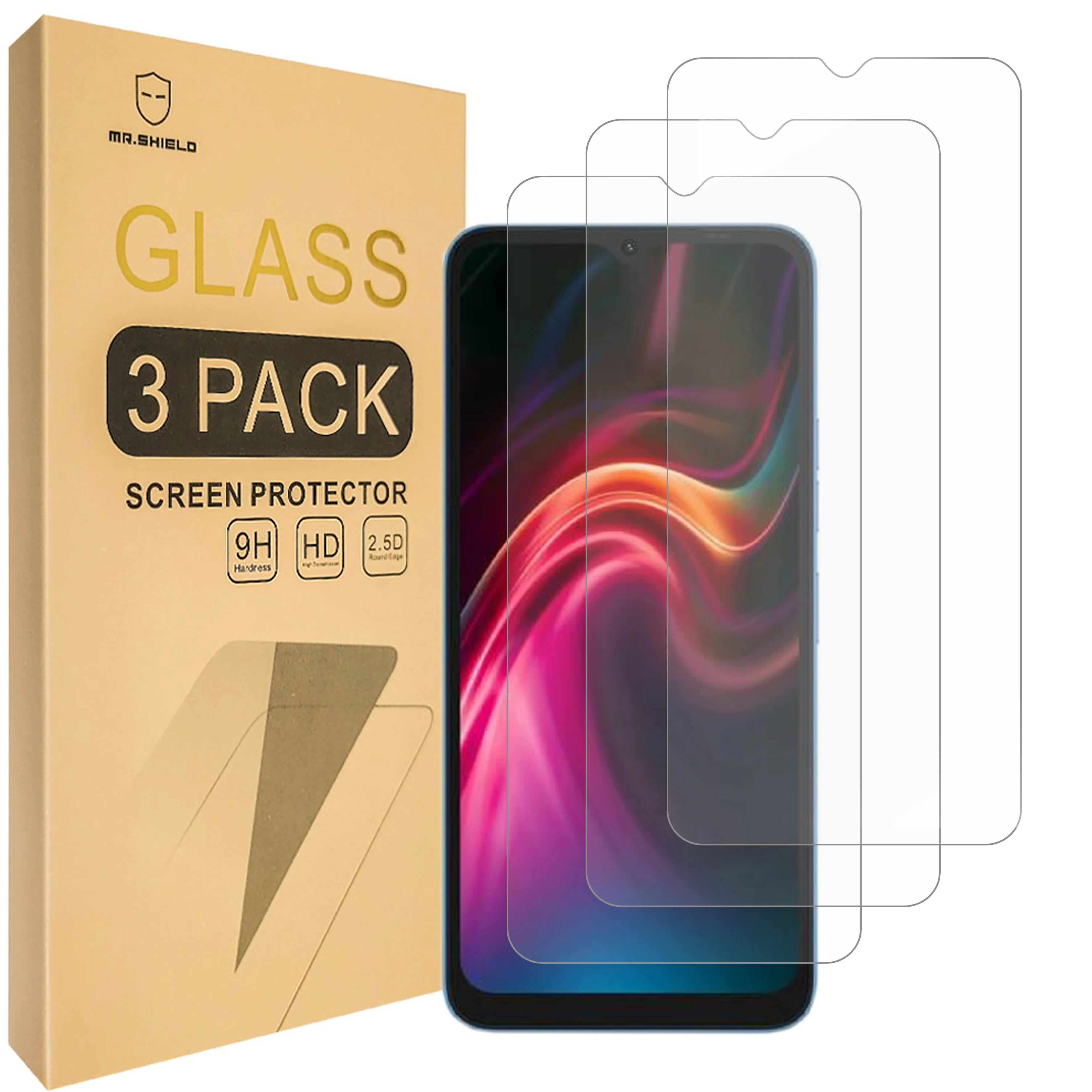 

Mr.Shield [3-Pack] Screen Protector For UMIDIGI G1 MAX [Tempered Glass] [Japan Glass with 9H Hardness] Screen Protector