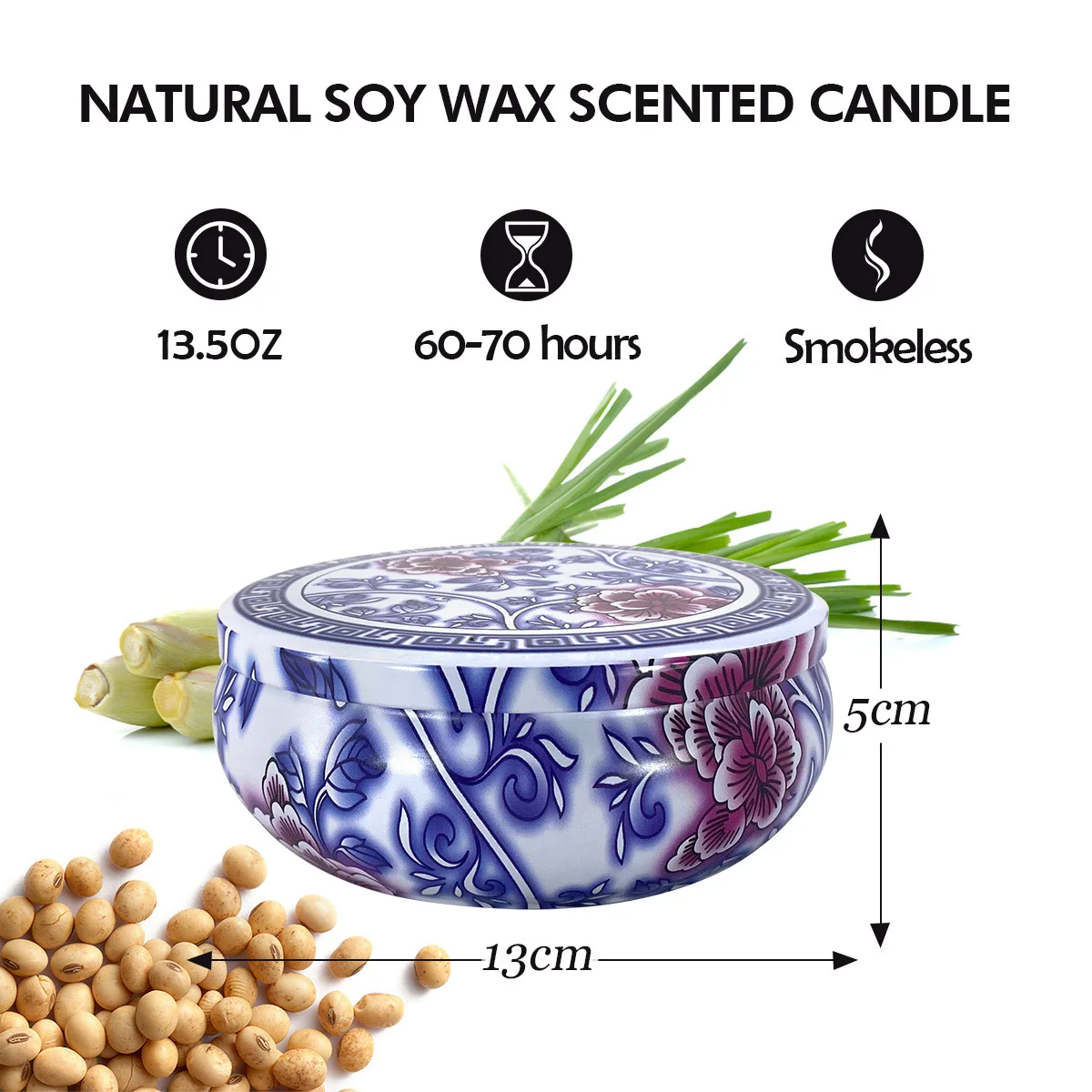 Handmade Soy Aromatherapy Candle - Eco-Friendly, Long-Lasting, and Stress-Relieving for Yoga Meditation Home Decor and Gifts