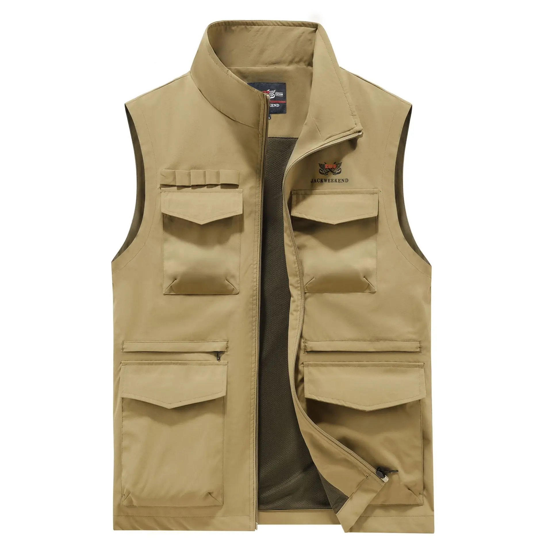 Casual waistcoat new spring and autumn thin multi-pocket vest outdoor all kinds of loose size men sleeveless jacket